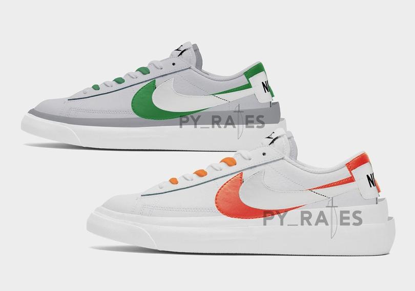 sacai-Nike-Blazer-Low-Green-Orange-0